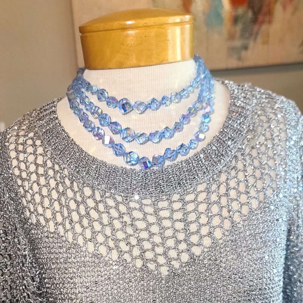 Lauren Michelle metallic silver sequin sweater - Picture 7 of 7